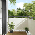 vidaXL Parawan balkonowy, kremowy, 90x800 cm, 100% poliester Oxford