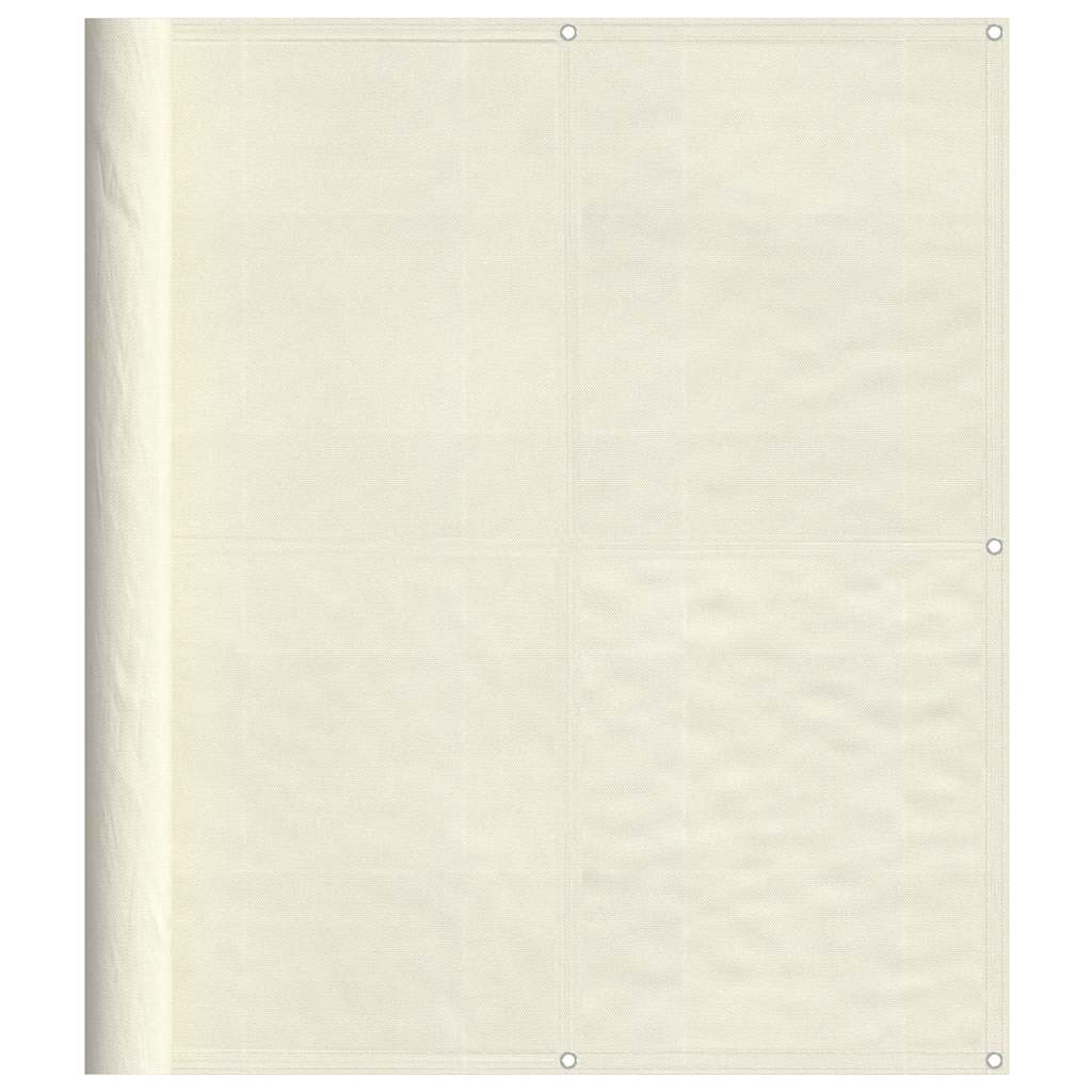 vidaXL Parawan balkonowy, kremowy, 120x700 cm, 100% poliester Oxford