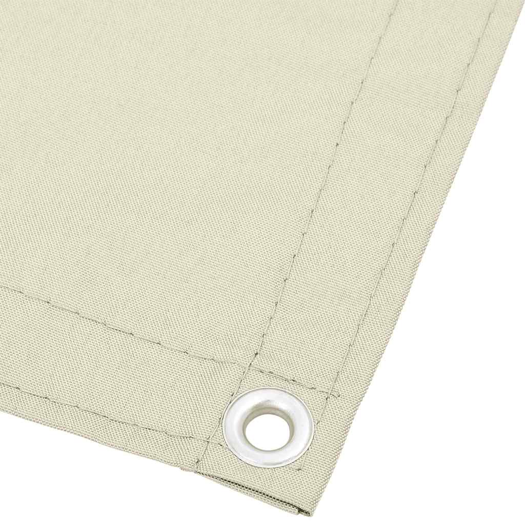 vidaXL Parawan balkonowy, kremowy, 120x700 cm, 100% poliester Oxford