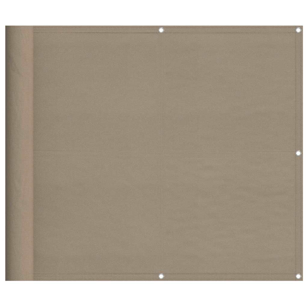 vidaXL Parawan balkonowy, taupe, 90x700 cm, 100% poliester Oxford