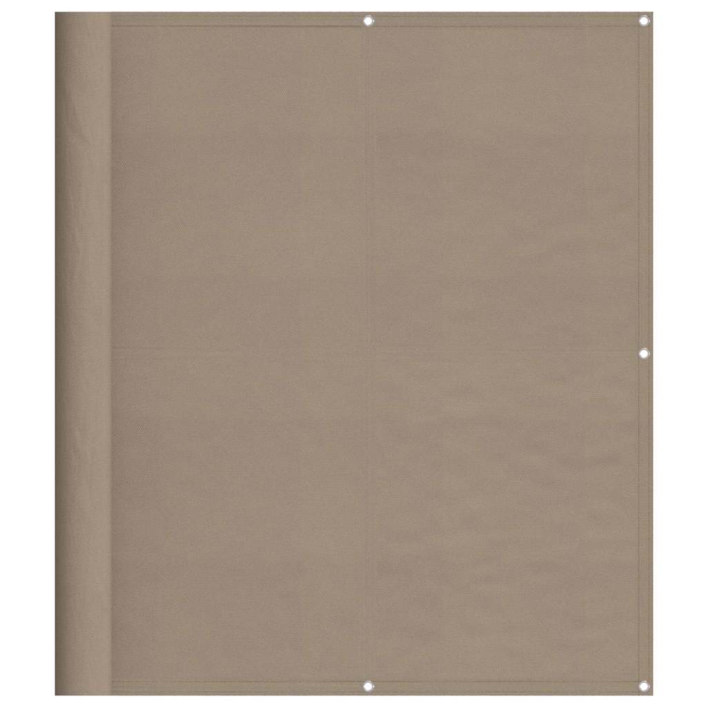 vidaXL Parawan balkonowy, taupe, 120x800 cm, 100% poliester Oxford