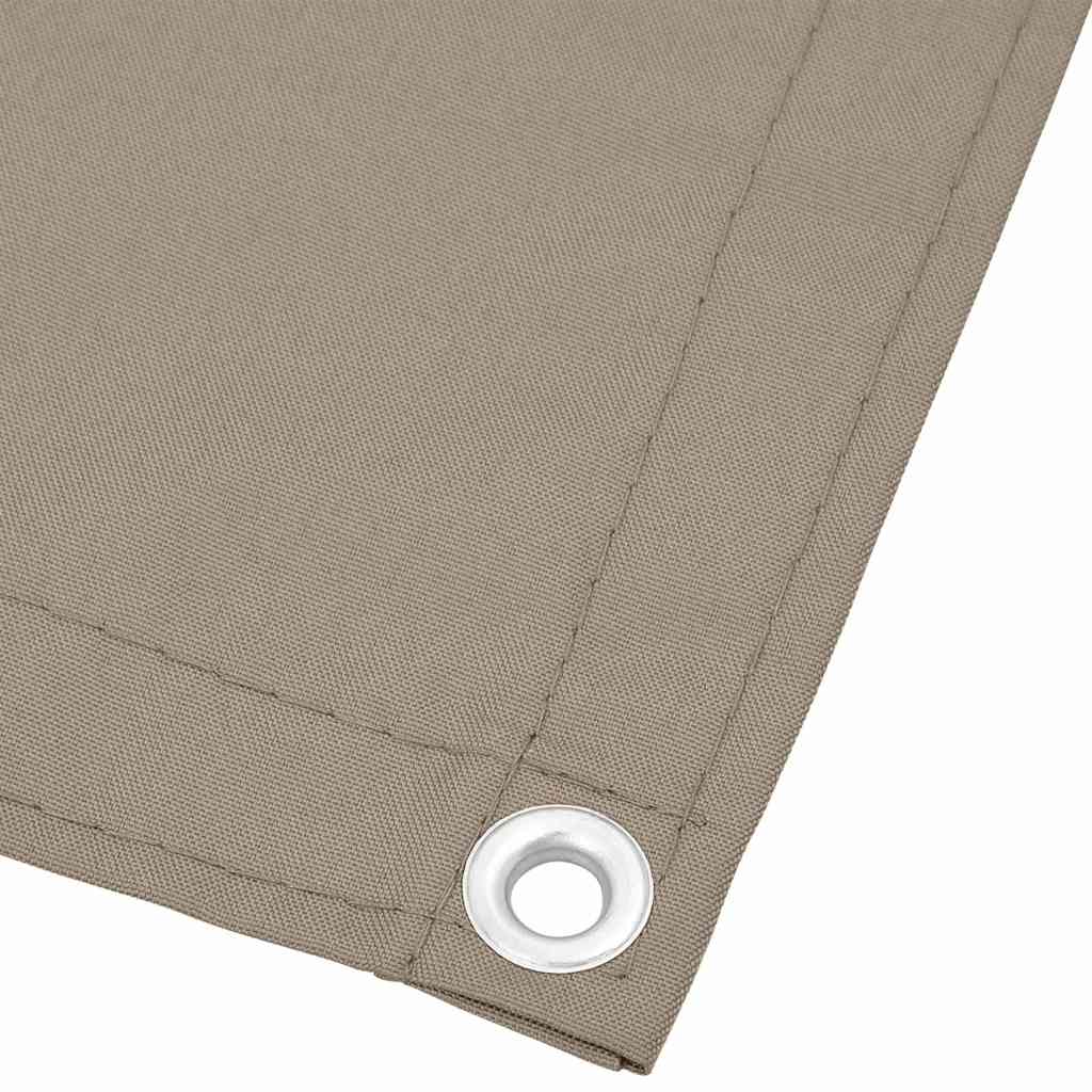 vidaXL Parawan balkonowy, taupe, 120x800 cm, 100% poliester Oxford