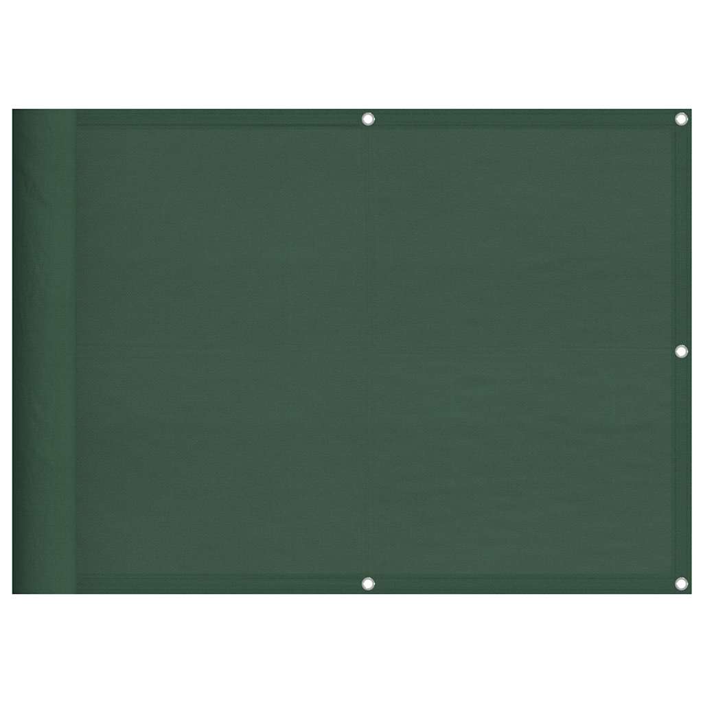 vidaXL Parawan balkonowy ciemnozielony 75x1000cm 100% poliester Oxford