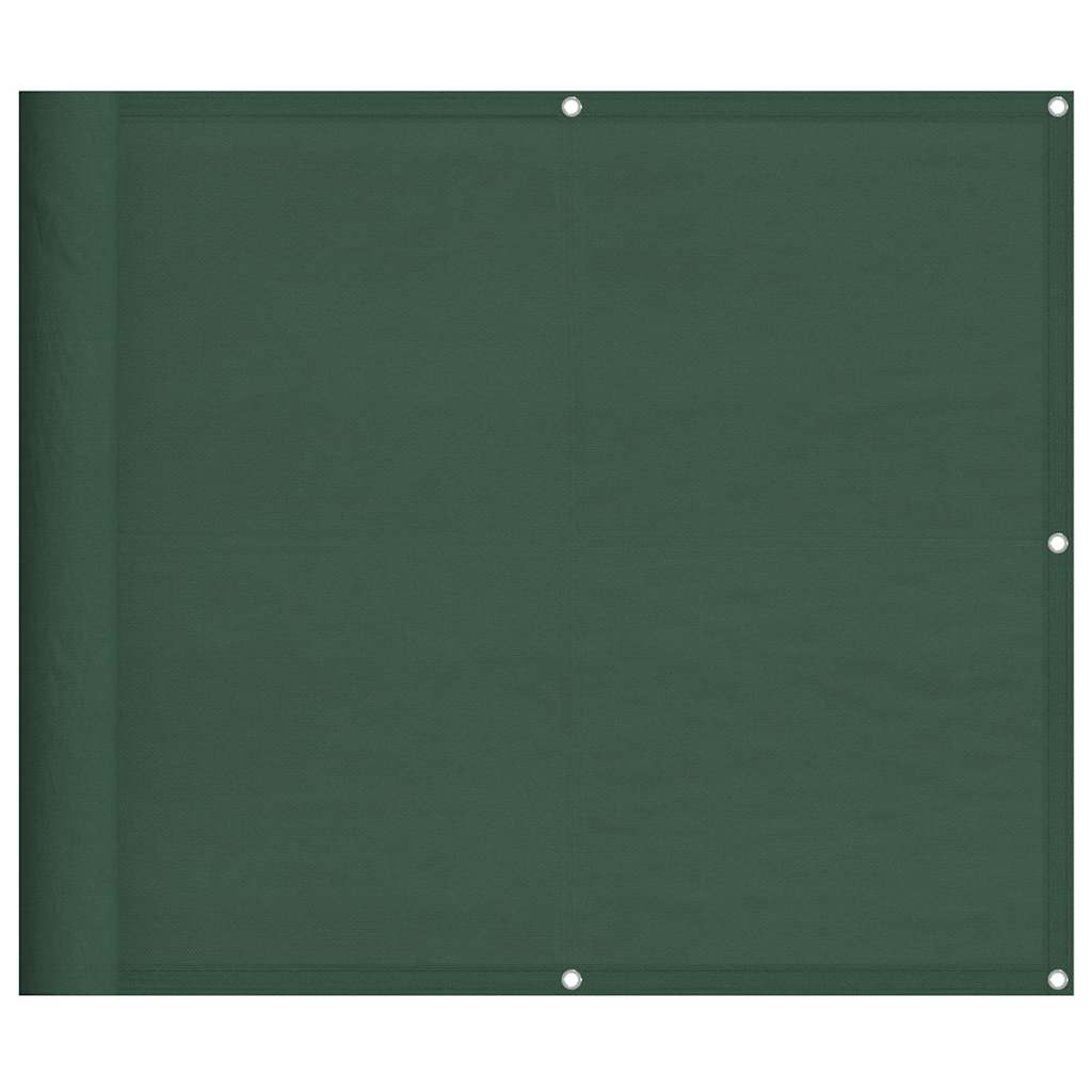 vidaXL Parawan balkonowy ciemnozielony 90x800 cm 100% poliester Oxford
