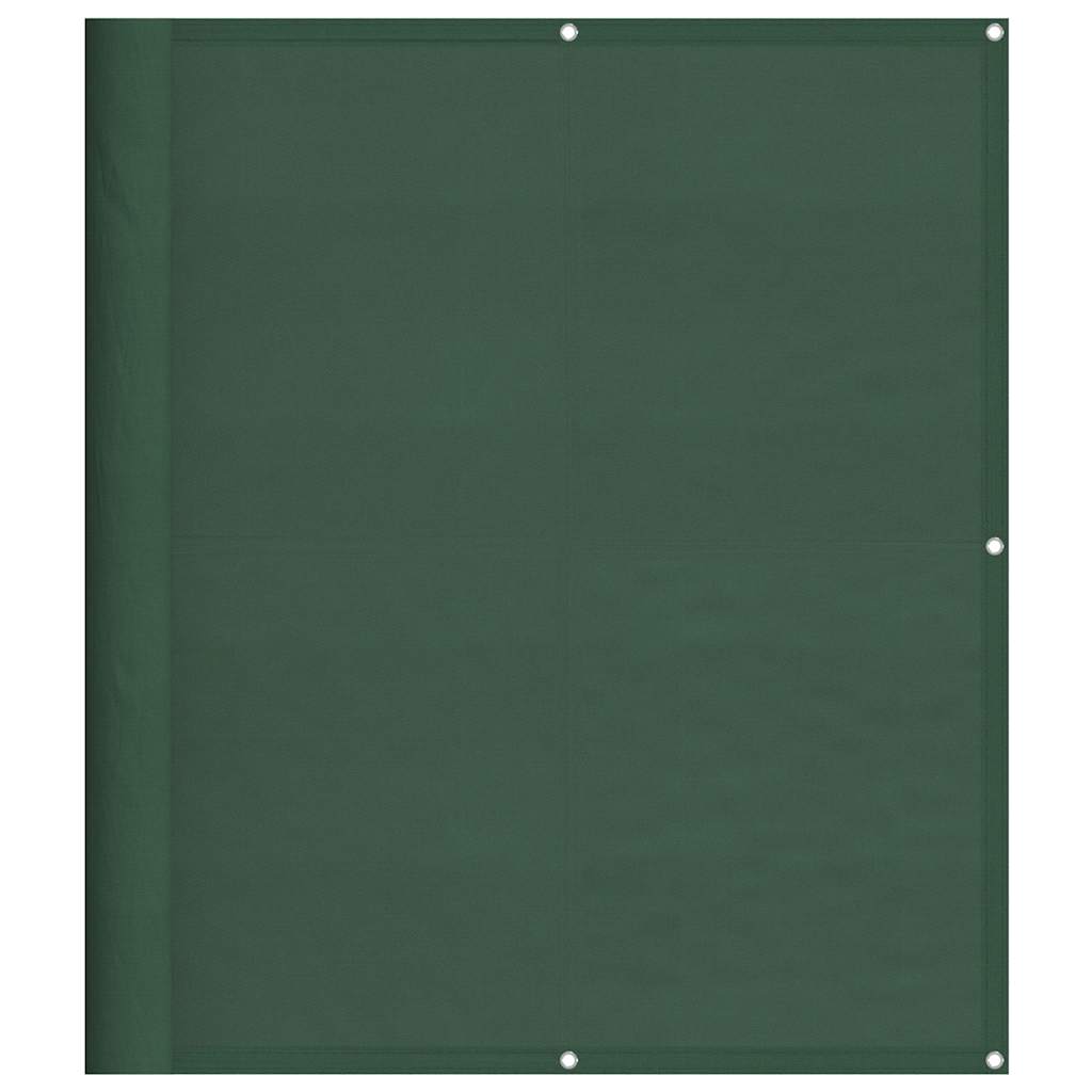 vidaXL Parawan balkonowy ciemnozielony 120x700cm 100% poliester Oxford