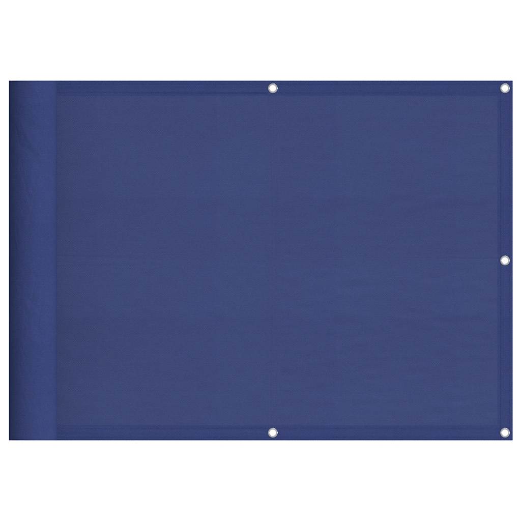 vidaXL Parawan balkonowy, niebieski, 75x700 cm, 100% poliester Oxford