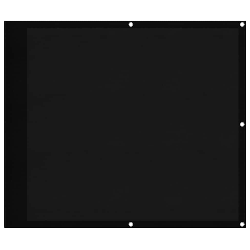 vidaXL Parawan balkonowy, czarny, 90x700 cm, 100% poliester Oxford