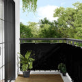 vidaXL Parawan balkonowy, czarny, 90x700 cm, 100% poliester Oxford