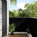vidaXL Parawan balkonowy, czarny, 120x1000 cm, 100% poliester Oxford