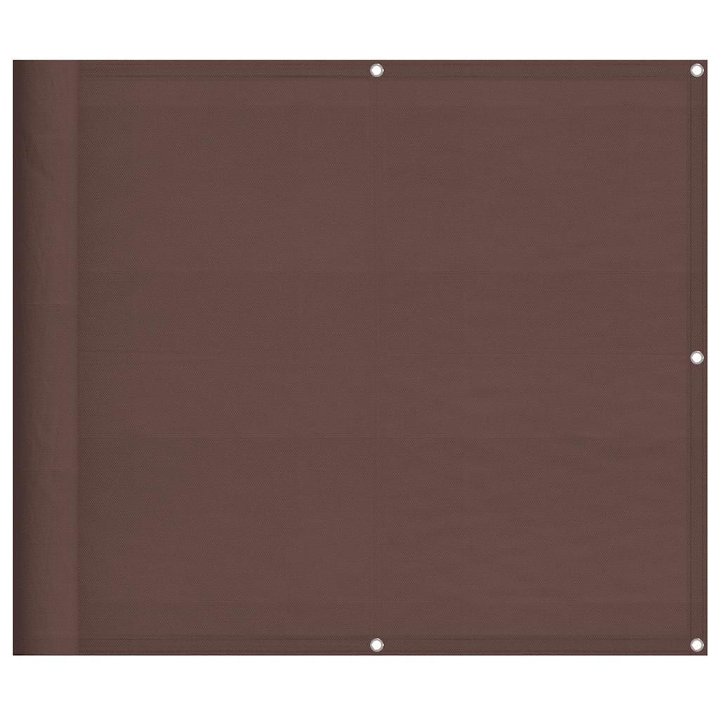 vidaXL Parawan balkonowy, brązowy, 90x800 cm, 100% poliester Oxford