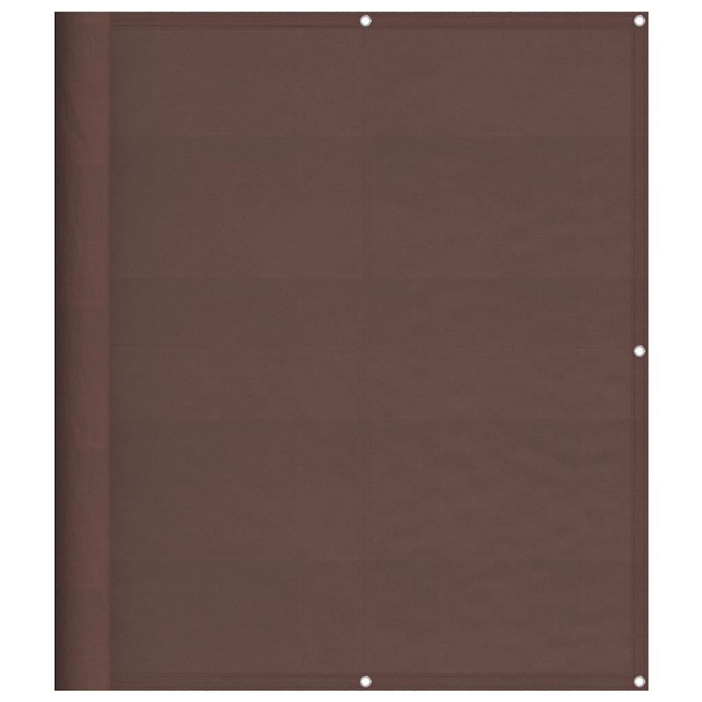 vidaXL Parawan balkonowy, brązowy, 120x800 cm, 100% poliester Oxford