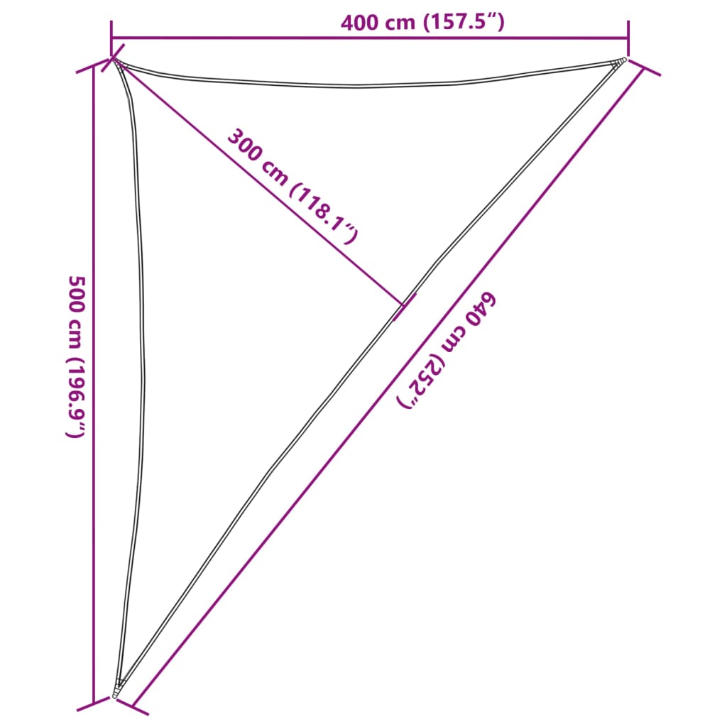 vidaXL Żagiel przeciwsłoneczny, piaskowy, 4x5x6,4 m, 100% poliester