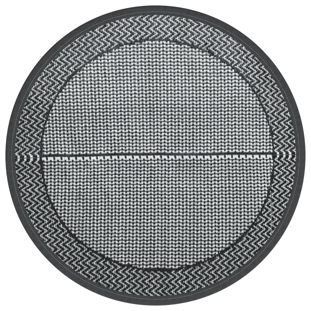 vidaXL Dywan na zewnątrz, ARAKIL szary, Ø120 cm, PP