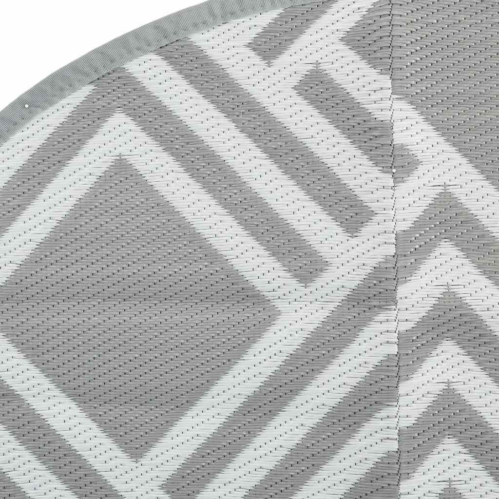 vidaXL Dywan na zewnątrz, ARAKIL szary, Ø120 cm, PP