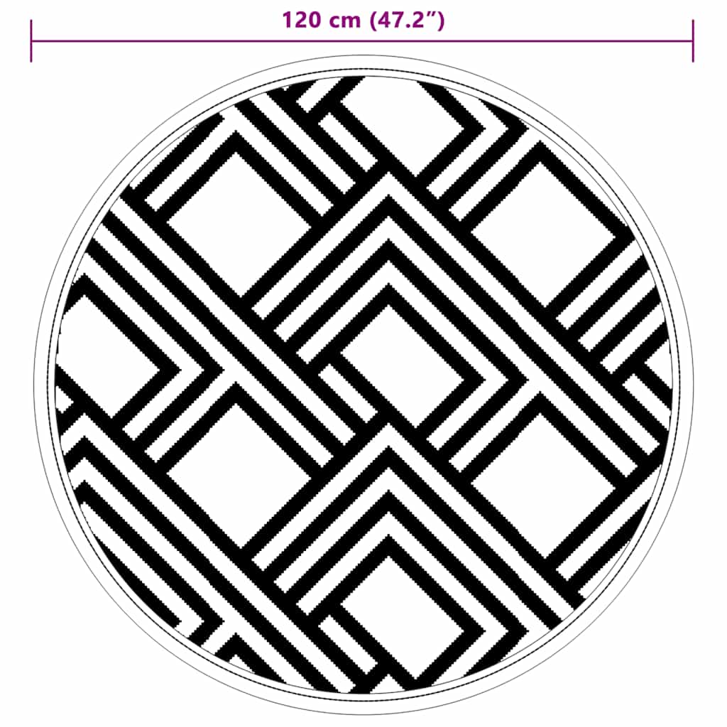 vidaXL Dywan na zewnątrz, ARAKIL szary, Ø120 cm, PP