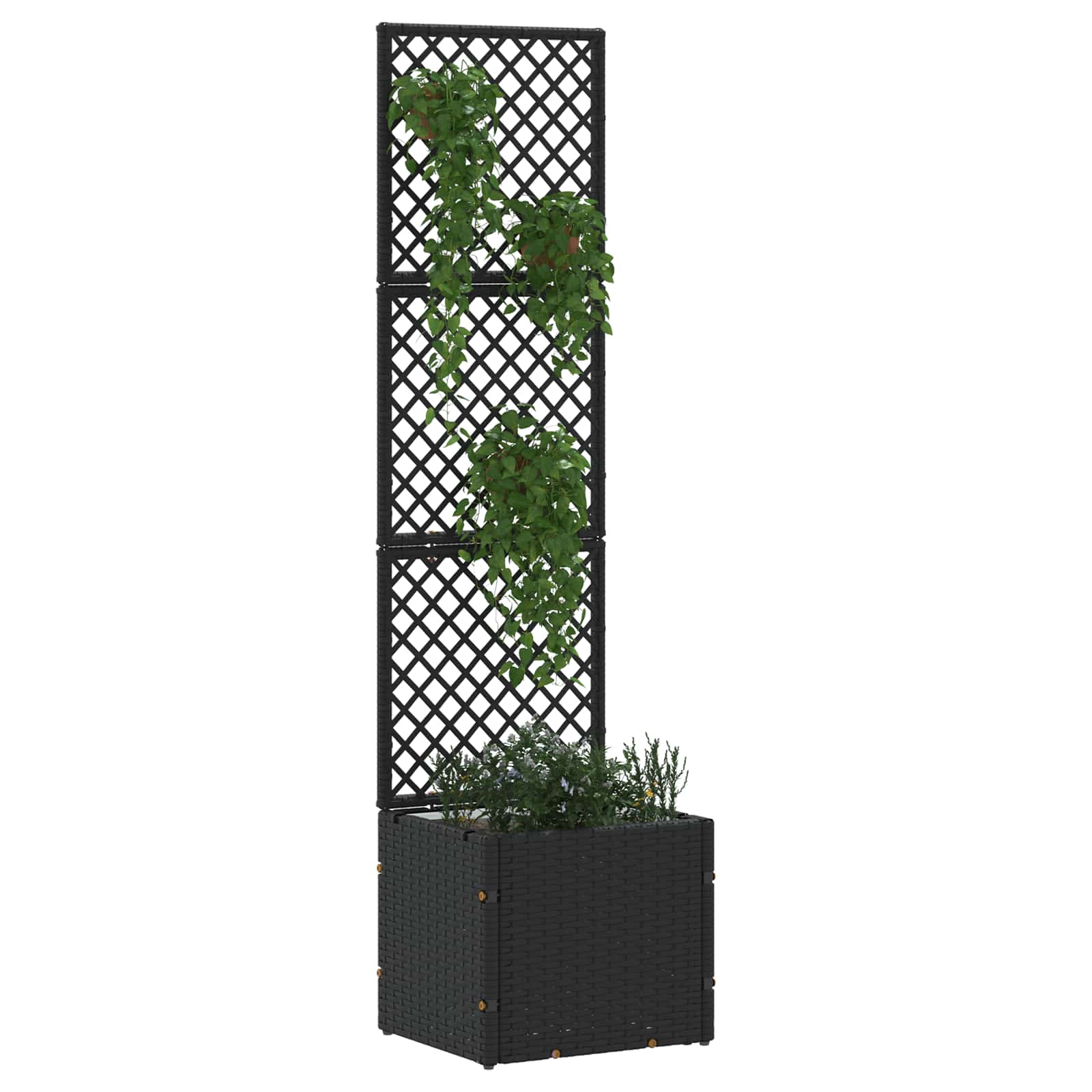 vidaXL Osłona do treli ogrodowej Czarny 35 x 30 x 135 cm Metal