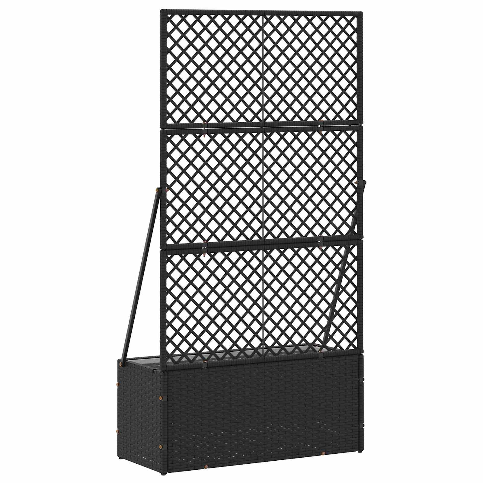vidaXL Osłona do treli ogrodowej Czarny 70 x 30 x 135 cm Metal