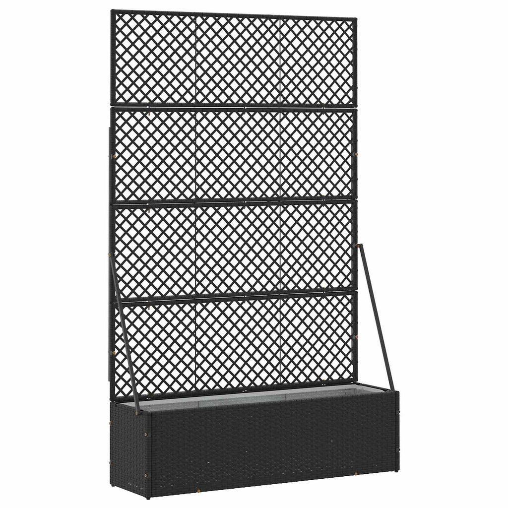 vidaXL Osłona do treli ogrodowej Czarny 105 x 30 x 170 cm Metal