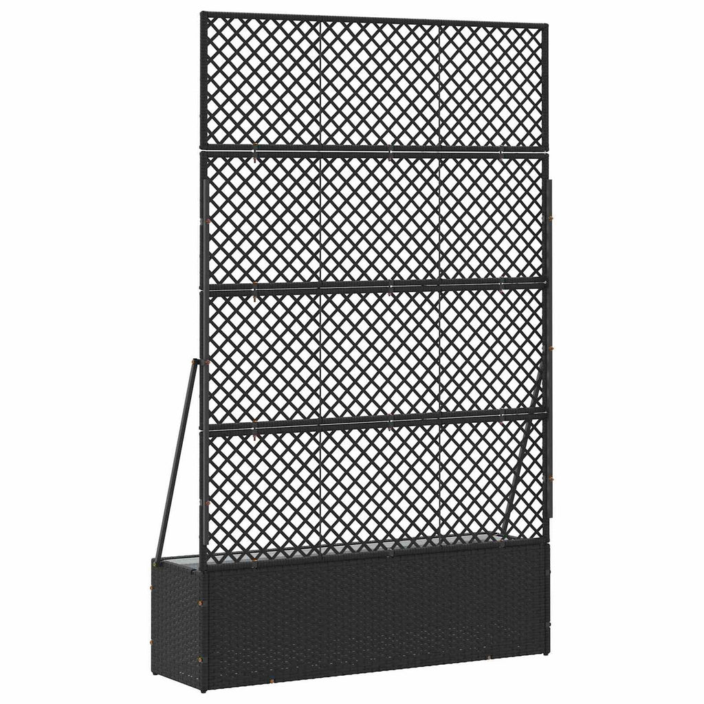 vidaXL Osłona do treli ogrodowej Czarny 105 x 30 x 170 cm Metal