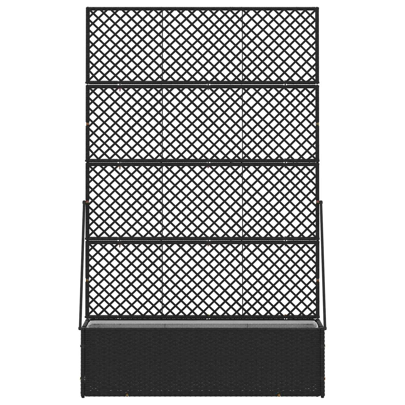 vidaXL Osłona do treli ogrodowej Czarny 105 x 30 x 170 cm Metal