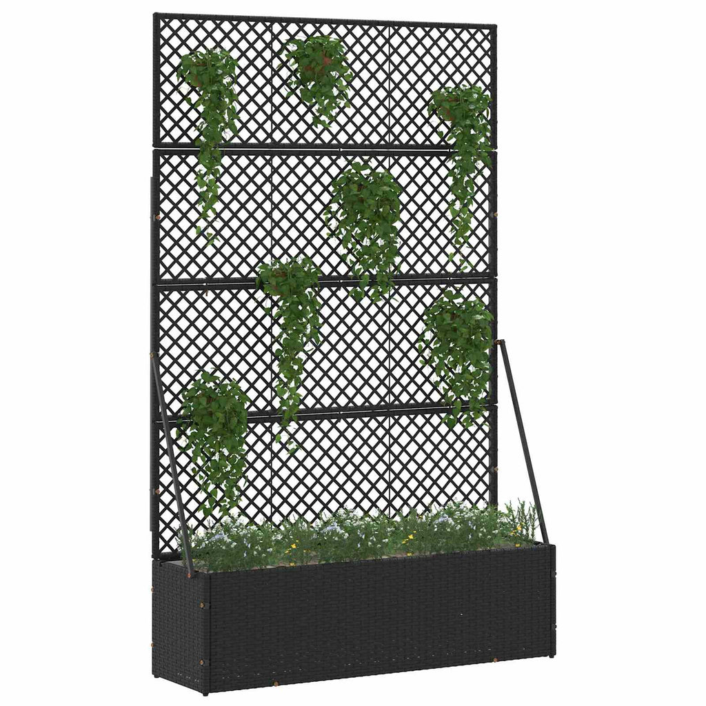 vidaXL Osłona do treli ogrodowej Czarny 105 x 30 x 170 cm Metal