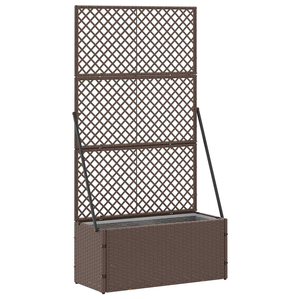 vidaXL Osłona do treli ogrodowej Brązowy 70 x 30 x 135 cm Metal