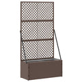 vidaXL Osłona do treli ogrodowej Brązowy 70 x 30 x 135 cm Metal