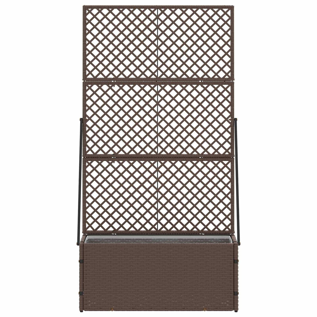 vidaXL Osłona do treli ogrodowej Brązowy 70 x 30 x 135 cm Metal