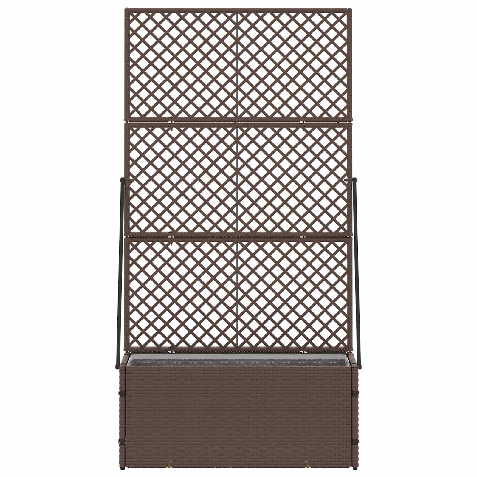 vidaXL Osłona do treli ogrodowej Brązowy 70 x 30 x 135 cm Metal