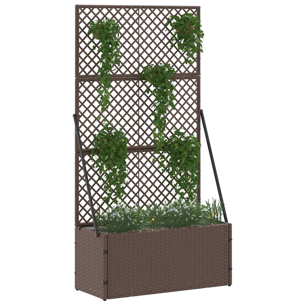 vidaXL Osłona do treli ogrodowej Brązowy 70 x 30 x 135 cm Metal