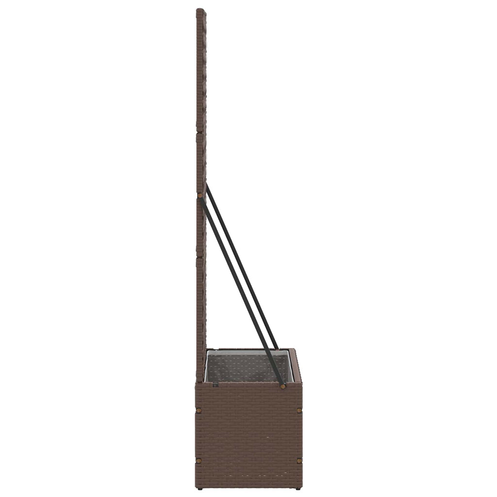 vidaXL Osłona do treli ogrodowej Brązowy 70 x 30 x 135 cm Metal