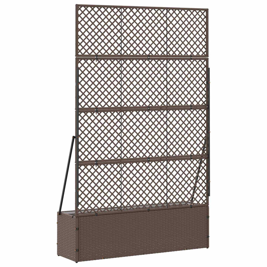 vidaXL Osłona do treli ogrodowej Brązowy 105 x 30 x 170 cm Metal