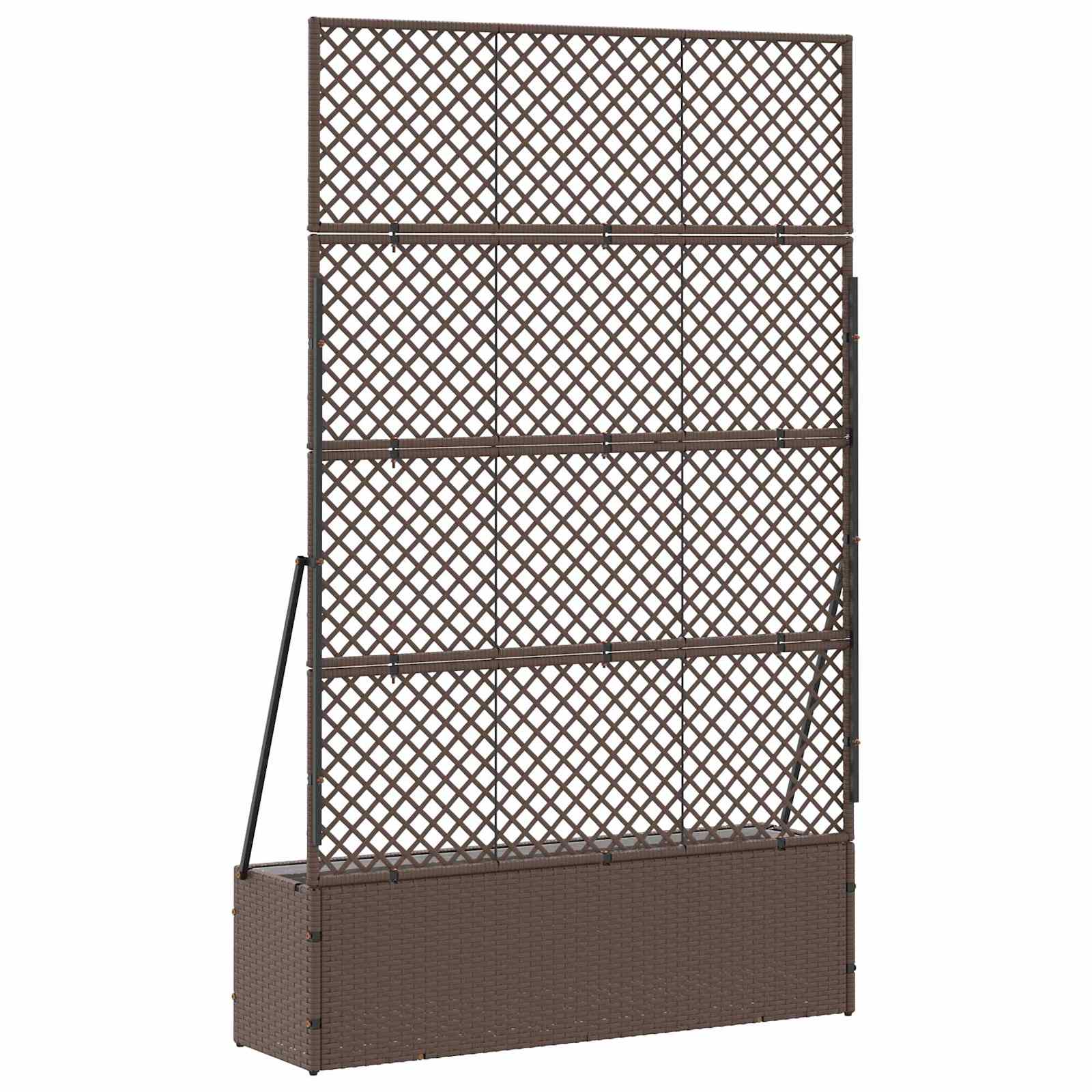 vidaXL Osłona do treli ogrodowej Brązowy 105 x 30 x 170 cm Metal