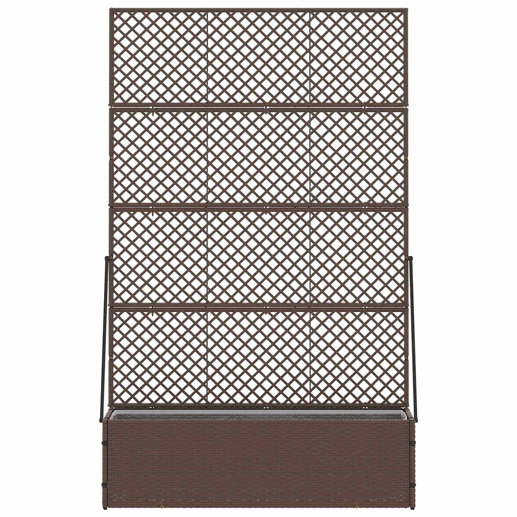 vidaXL Osłona do treli ogrodowej Brązowy 105 x 30 x 170 cm Metal