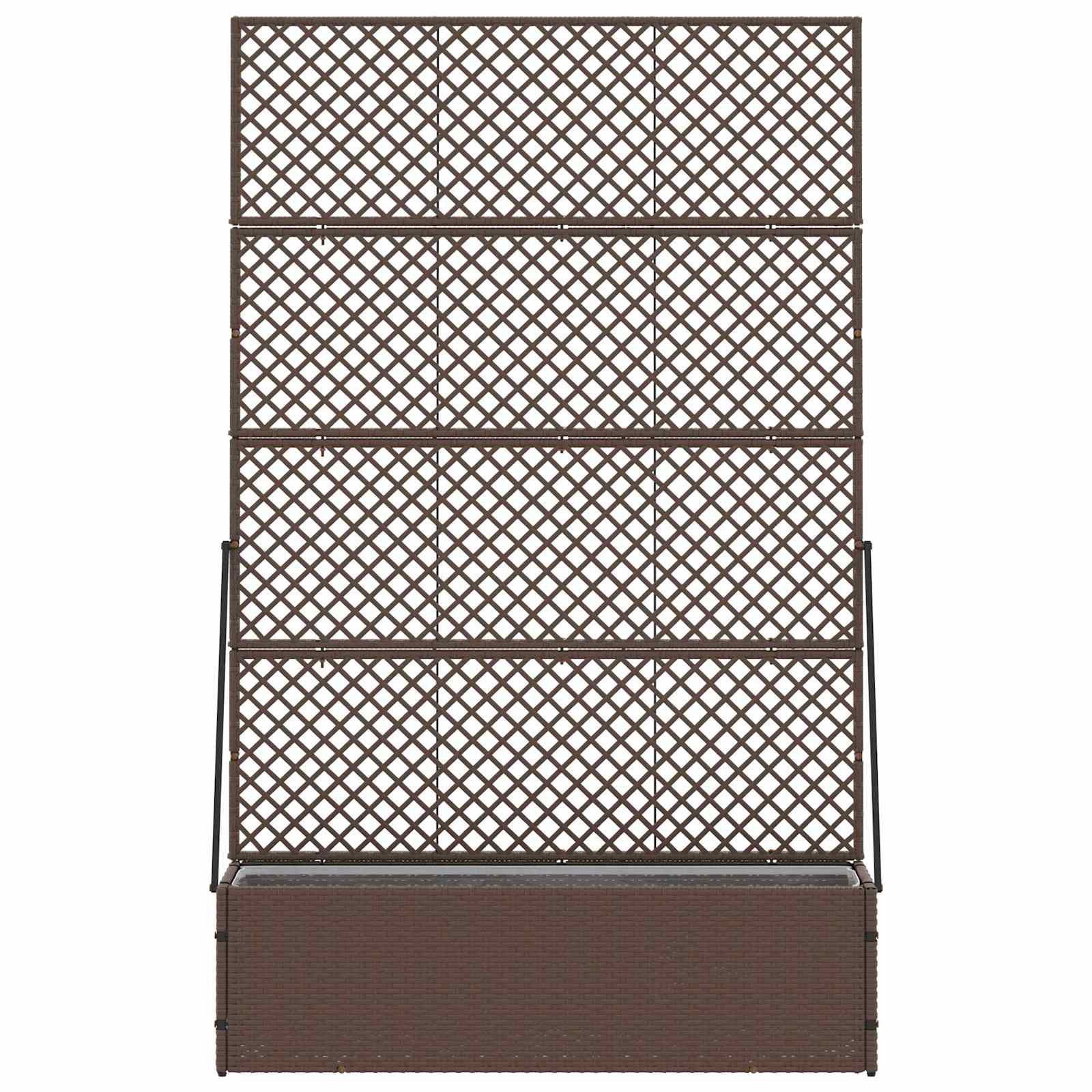 vidaXL Osłona do treli ogrodowej Brązowy 105 x 30 x 170 cm Metal