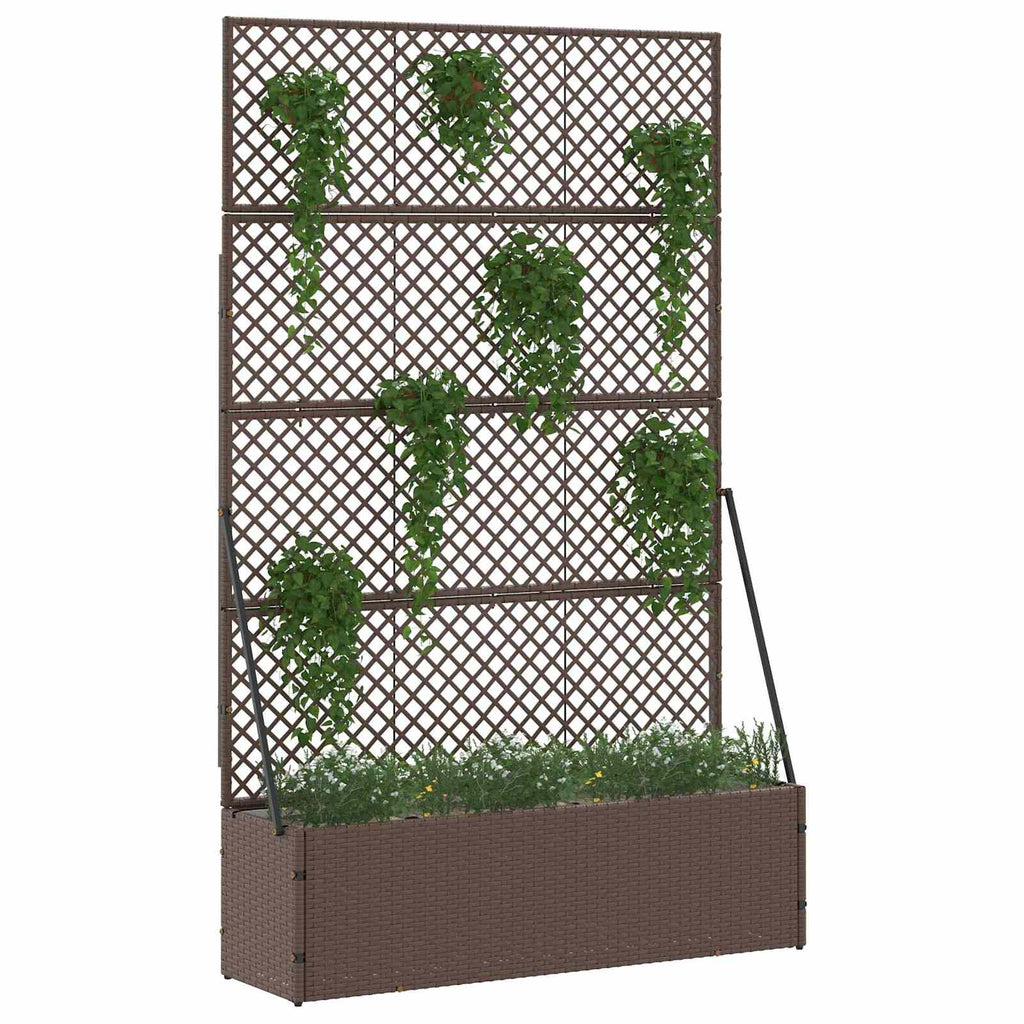 vidaXL Osłona do treli ogrodowej Brązowy 105 x 30 x 170 cm Metal