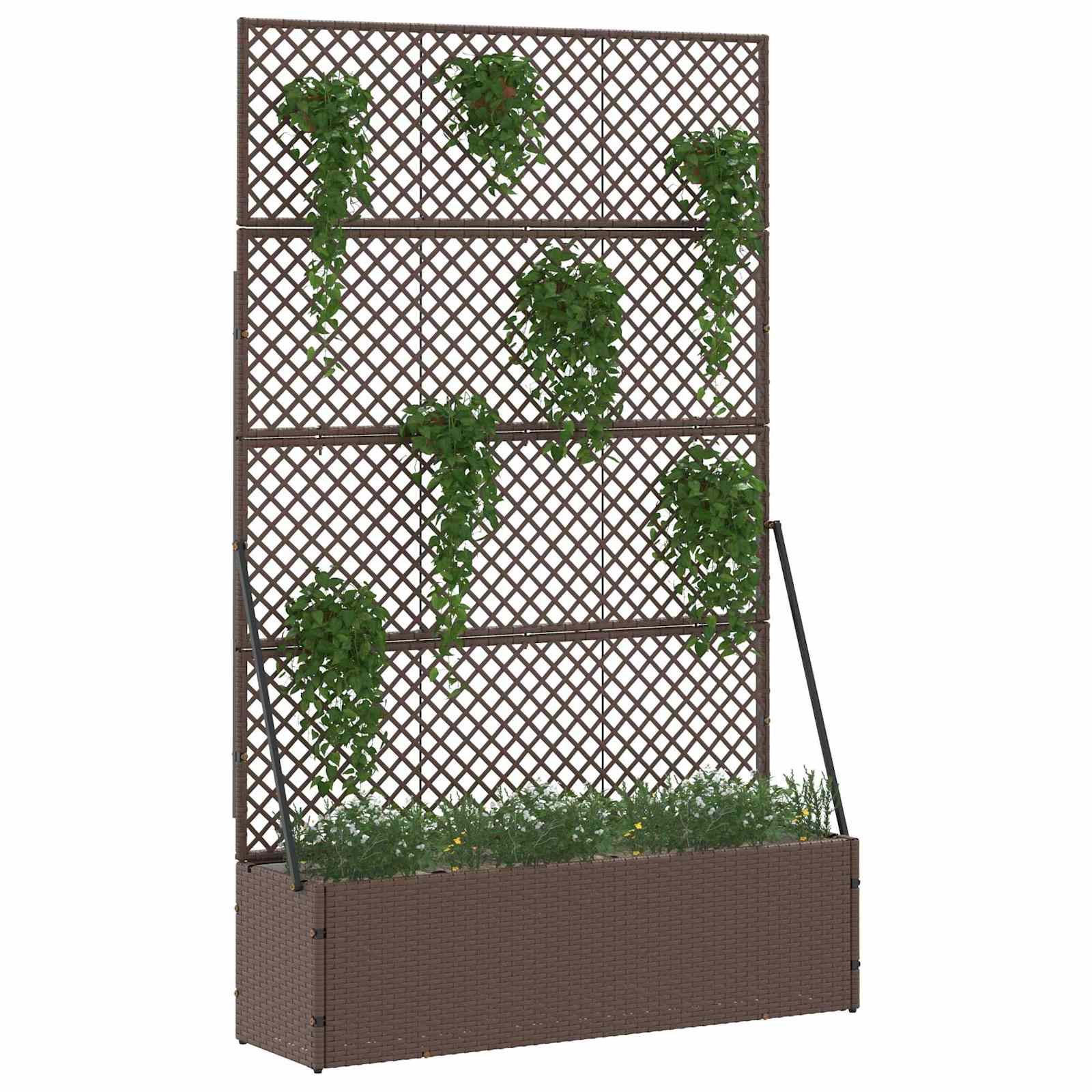 vidaXL Osłona do treli ogrodowej Brązowy 105 x 30 x 170 cm Metal