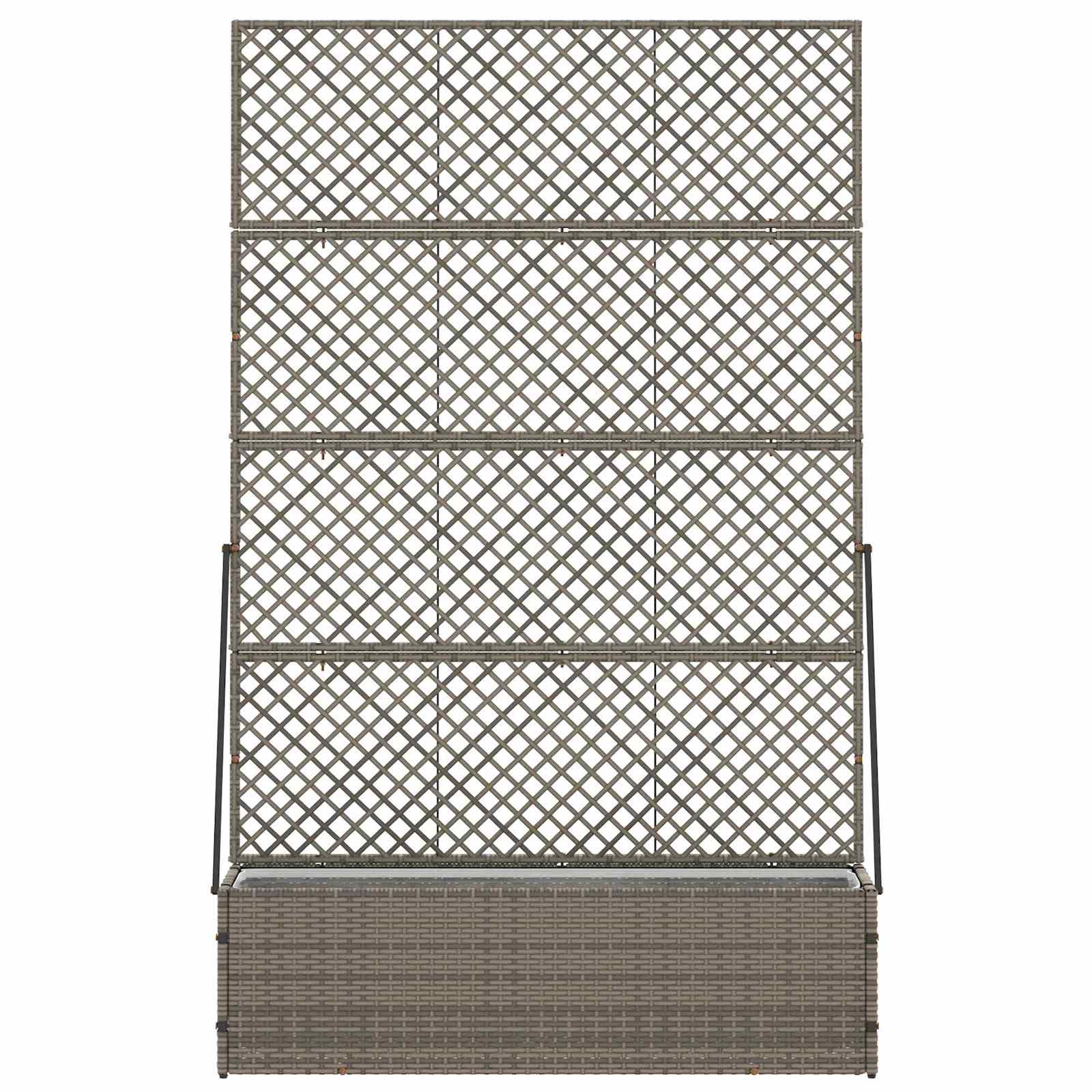 vidaXL Osłona do treli ogrodowej Szary 105 x 30 x 170 cm Metal