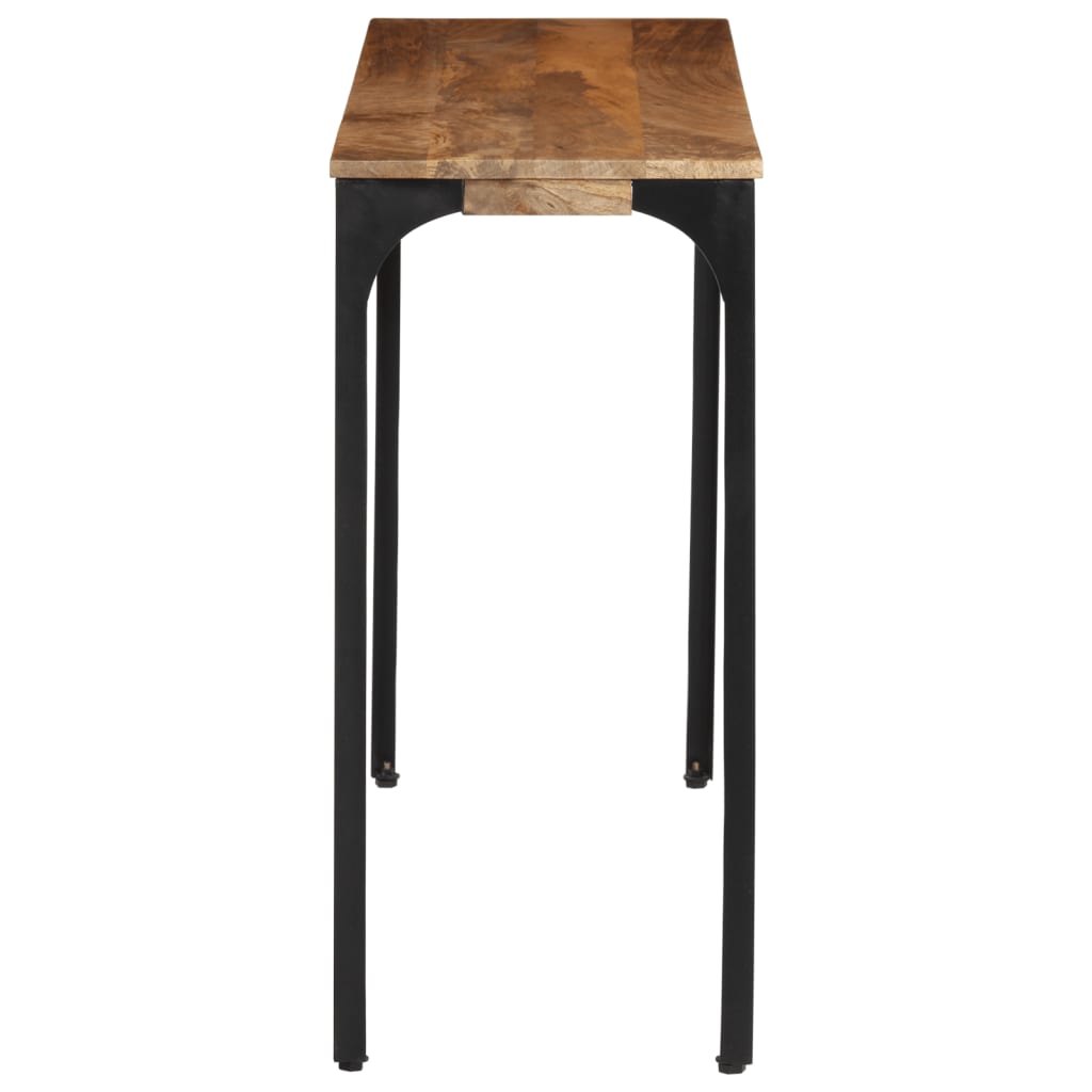 vidaXL Stolik konsolowy, brązowy, 110x35x76 cm, drewno mango i żelazo