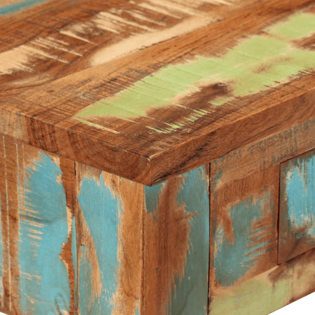 vidaXL Stolik konsolowy, 110x30x76 cm, lite drewno z odzysku
