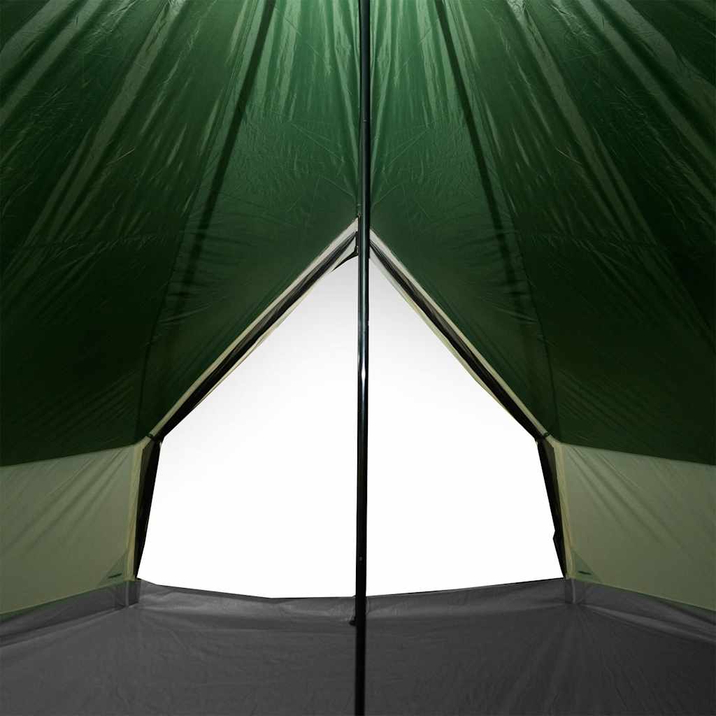vidaXL Namiot rodzinny tipi, 10-osobowy, zielony, wodoszczelny