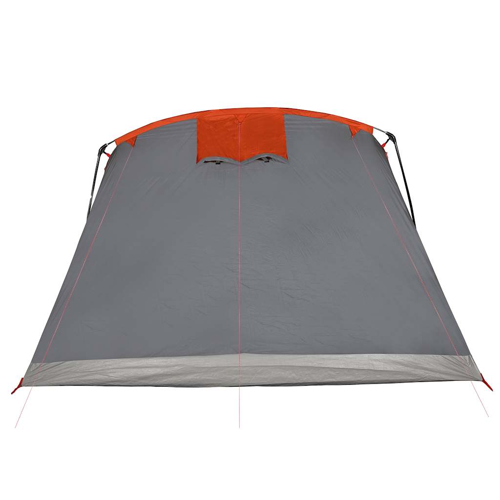 vidaXL Namiot rodzinny, tunel, 8-os., szaro-pomarańczowy, wodoszczelny