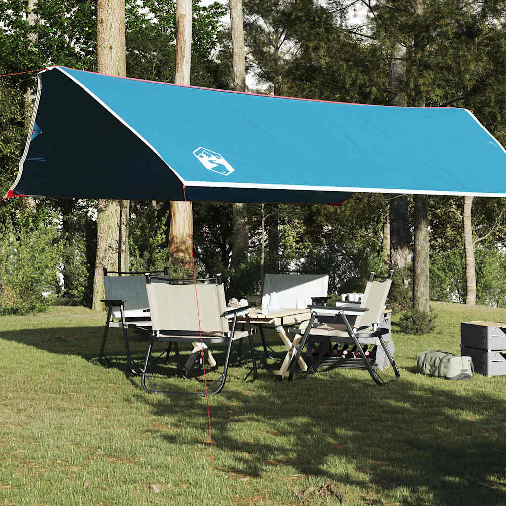 vidaXL Płachta biwakowa, niebieska, 500x294 cm, wodoszczelna