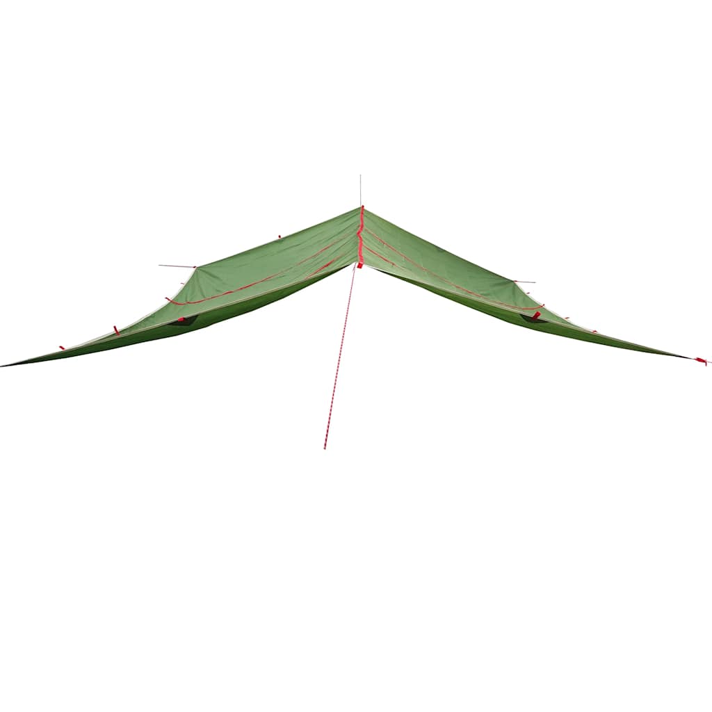 vidaXL Płachta biwakowa, zielona, 420x440 cm, wodoszczelna