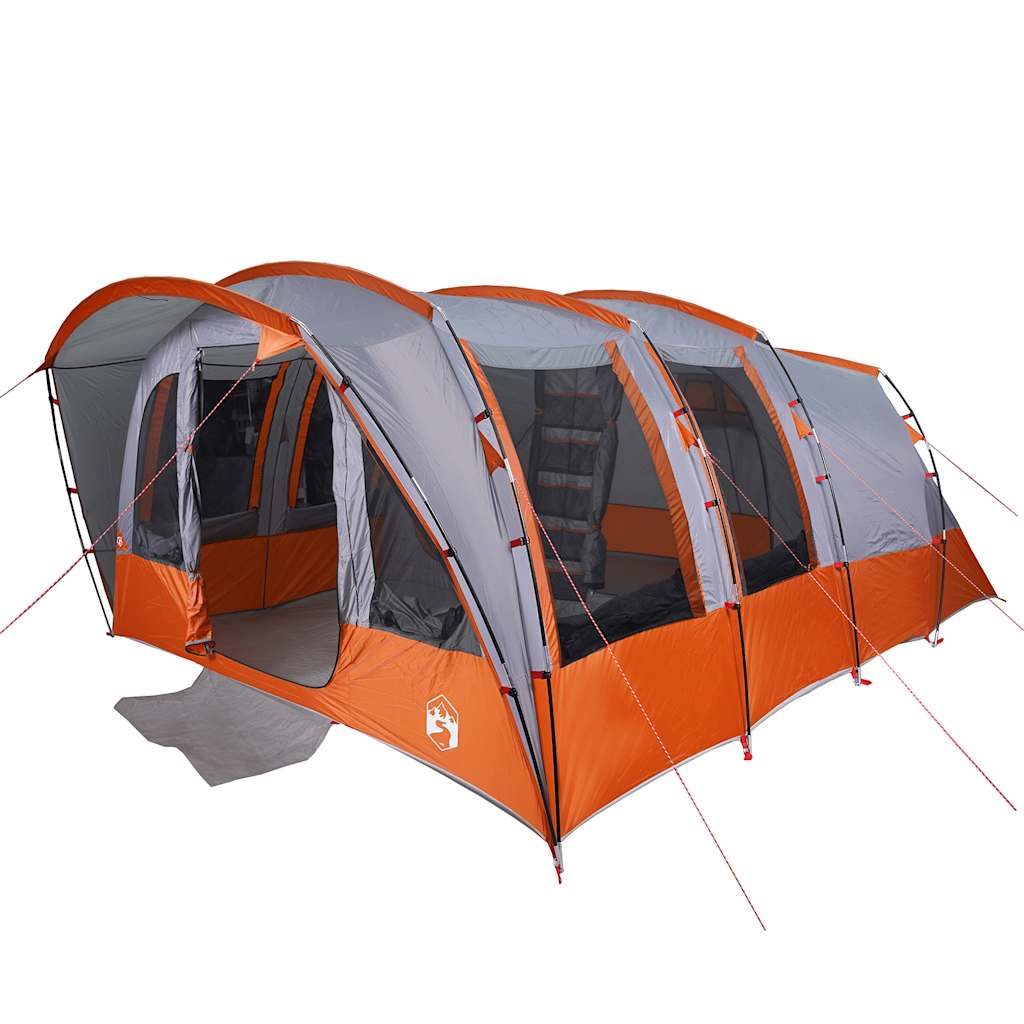 vidaXL Namiot rodzinny, 8-os., tunelowy, szary, wodoszczelny
