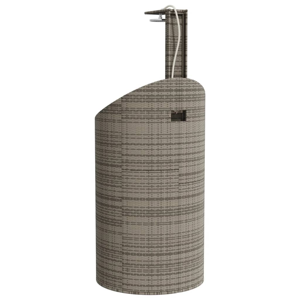 vidaXL Prysznic ogrodowy, szary, 100x100x241,5 cm, polirattan i akacja