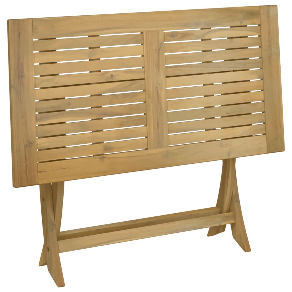 vidaXL Składany stół ogrodowy, 110x55x75 cm, lite drewno akacjowe