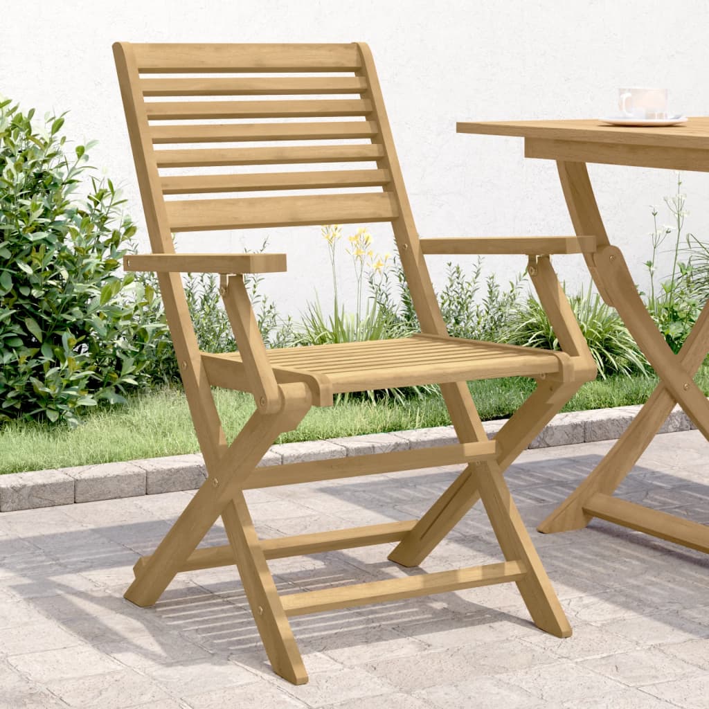 vidaXL Składane krzesła ogrodowe, 4 szt., 54,5x61,5x86,5 cm, akacja