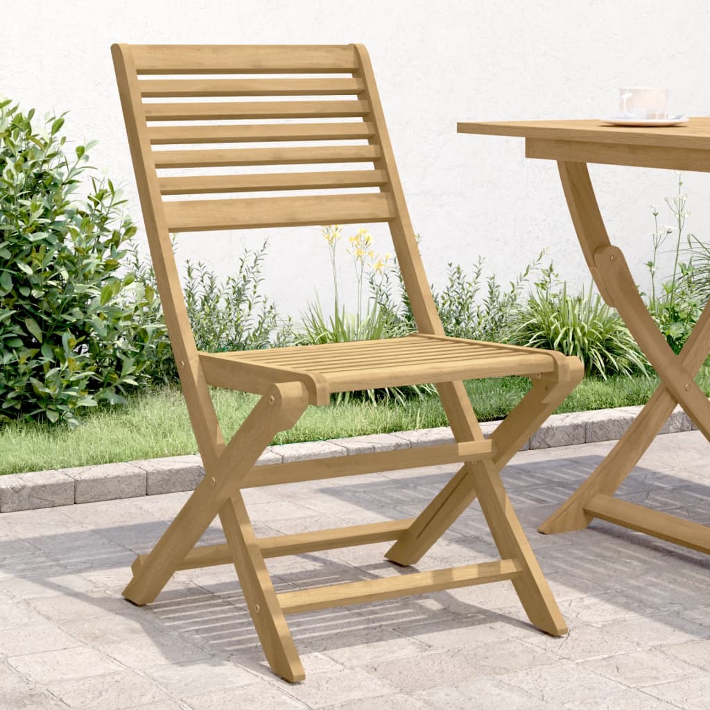 vidaXL Składane krzesła ogrodowe, 2 szt., 48,5x61,5x87 cm, akacja
