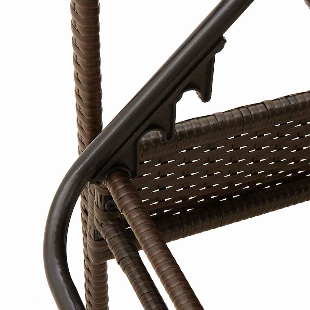 vidaXL | Leżak | z poduszką 1-osoba Brązowy 63 x 200 x 81 cm polirattan
